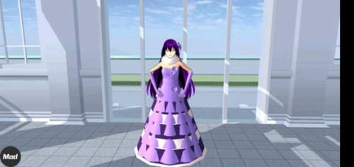 樱花校园模拟器紫色旗袍无广告