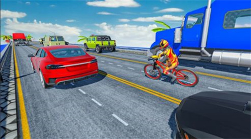 疯狂的交通自行车骑士3D免费版